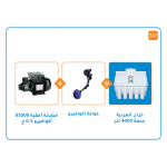 بندل خزان 4000 لتر+مضخة اكوافيرو BS 500 / قوة 1/2 حصان + عوامة أكوافيرو